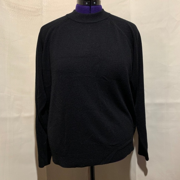 Flawless! Stitches in June Perfectly Black Faux-turtleneck Sz 1X, Full coverage - Picture 3 of 10